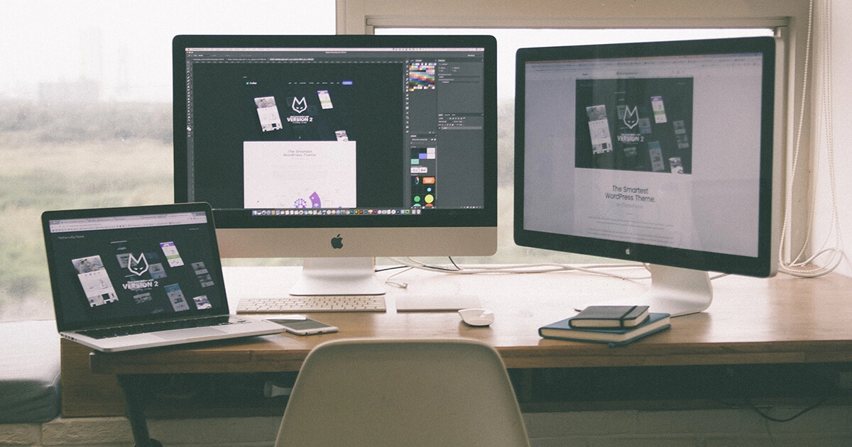 Image of computers that represents website maintenance