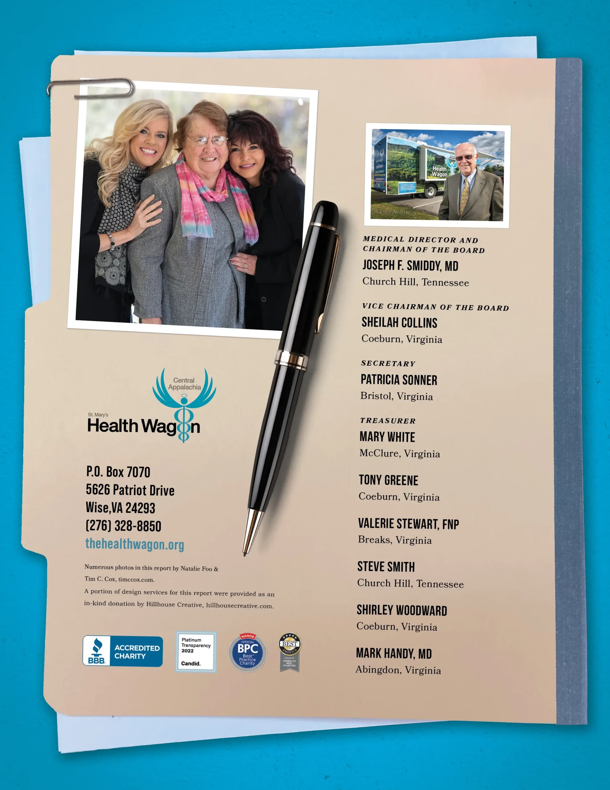 Back cover of Health Wagon 2023 Gratitude Report
